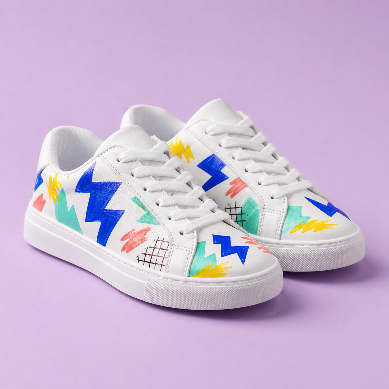 Lightning Lab custom painted sneakers
